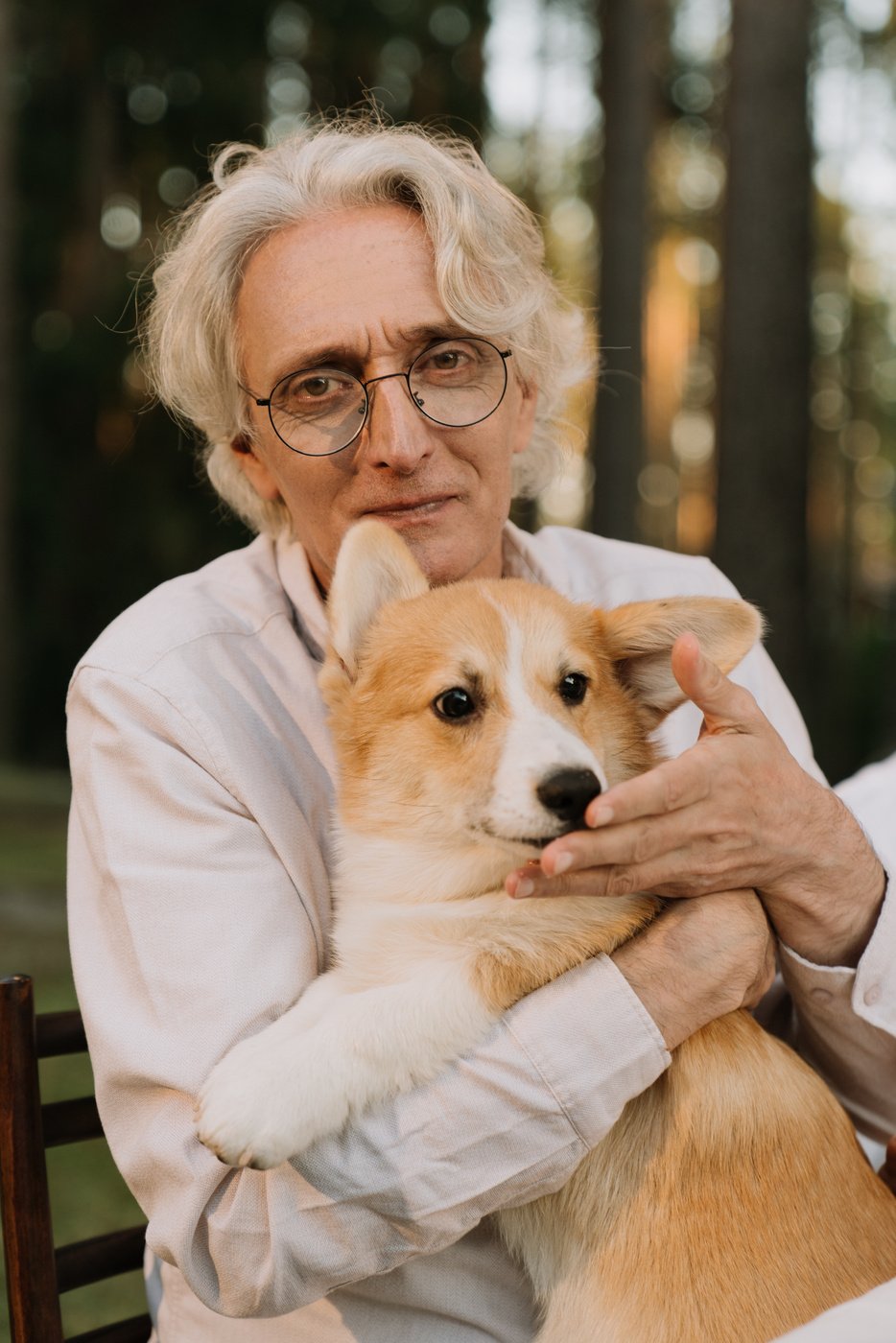 Man with his Pet Dog